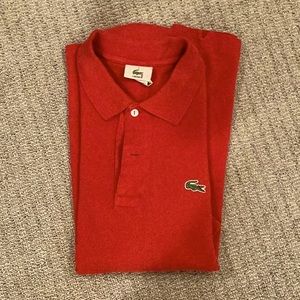 Lacoste red polo size large